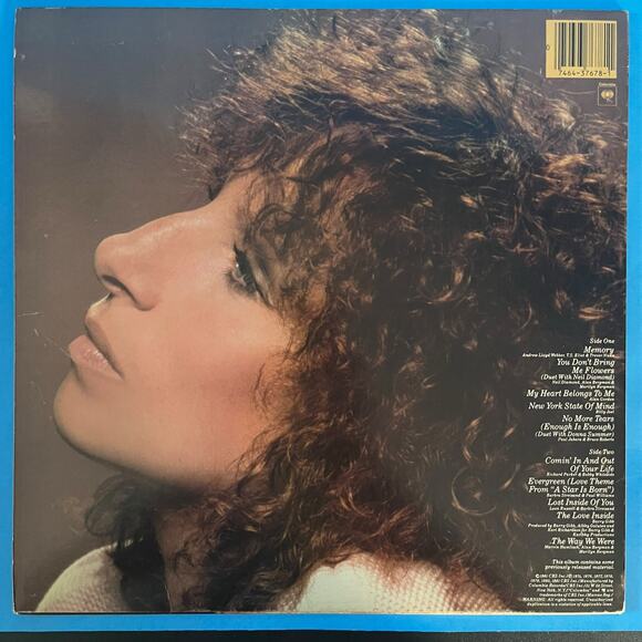 Barbra Streisand Memories Vinyl LP 1981 Columbia Red Label Greatest Hits Record - Picture 2 of 6